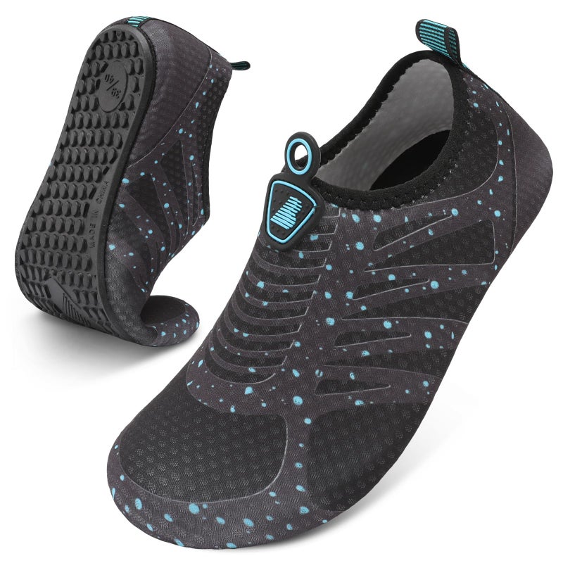 BARERUN Women's Men's Quick Drying Aqua Water Shoes Blue 6.5-7.5 M US Women - Image 1